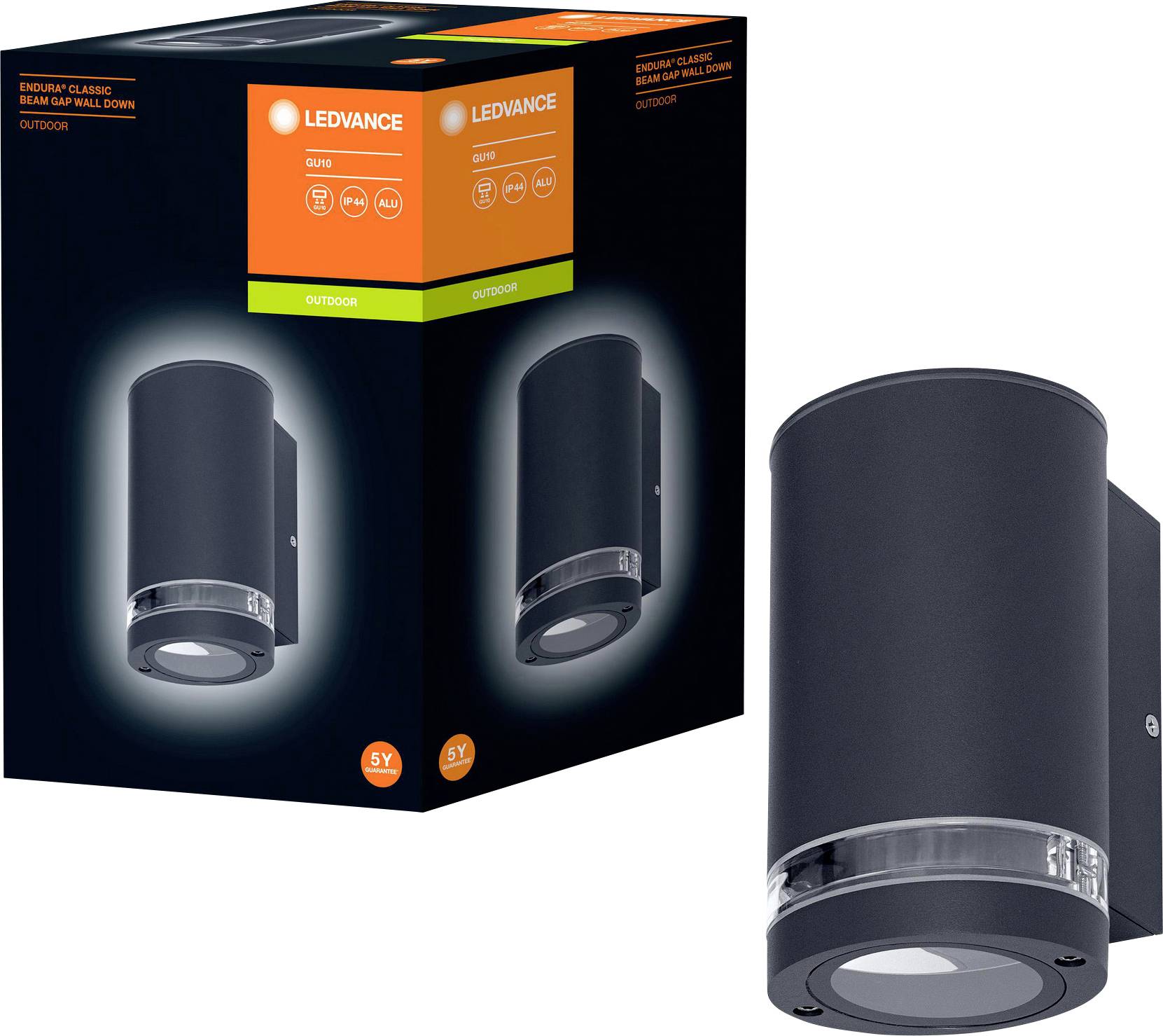 LEDVANCE Endurac Classic Beam Up 4058075554511 Außenwandleuchte E27 Dunkelgrau