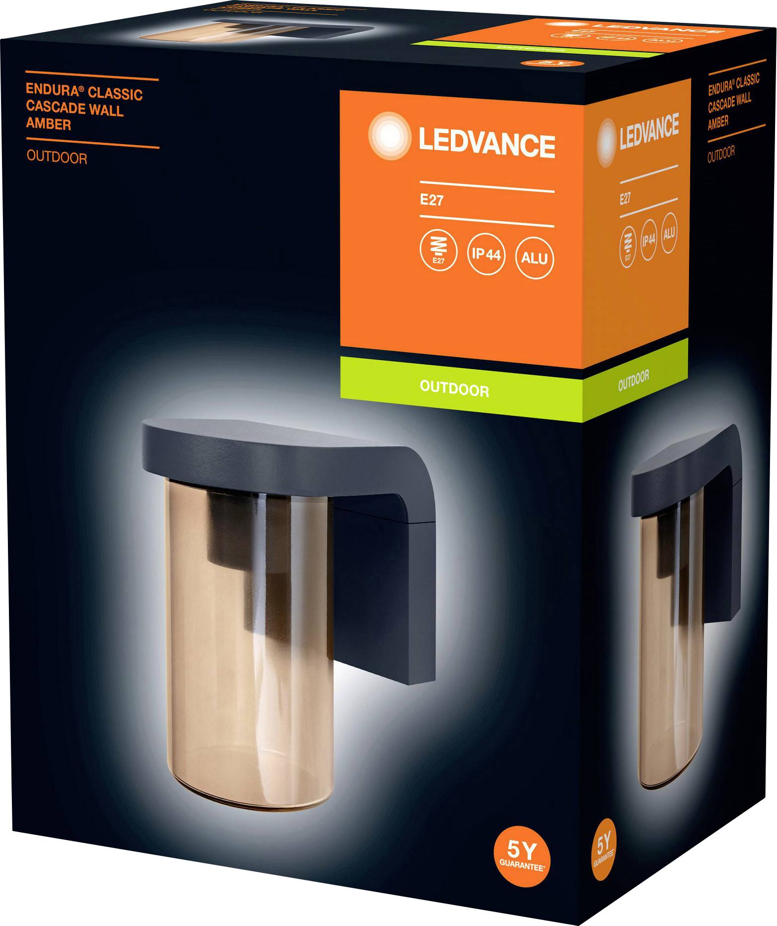 LEDVANCE Endurac Classic Cascade 4058075554276 Außenwandleuchte E27 Dunkelgrau