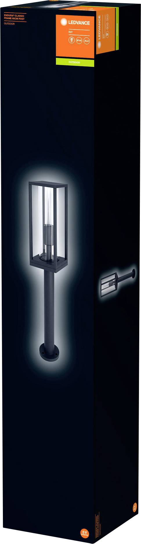 LEDVANCE 4058075554412 Endurac Classic Außenstandleuchte E27 Dunkelgrau