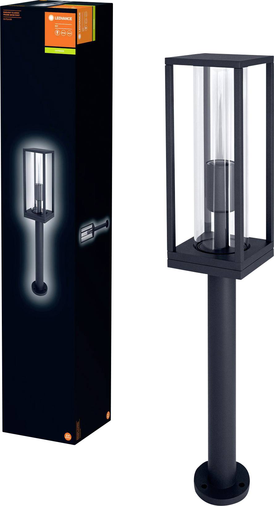 LEDVANCE 4058075554412 Endurac Classic Außenstandleuchte E27 Dunkelgrau