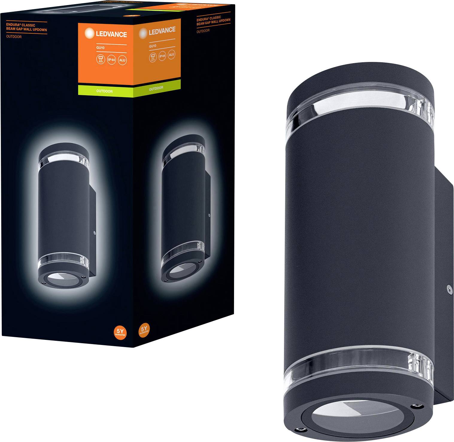 LEDVANCE Endurac Classic Beam Updown 4058075554559 Außenwandleuchte GU10 Dunkelgrau