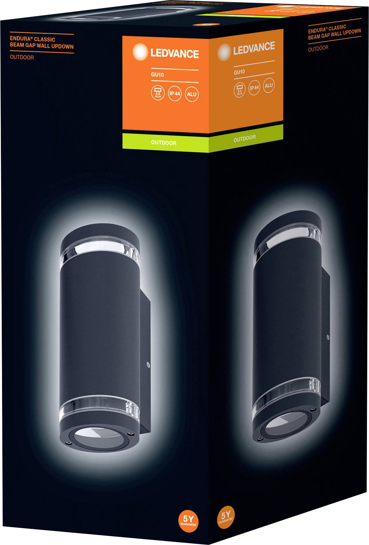 LEDVANCE Endurac Classic Beam Updown 4058075554559 Außenwandleuchte GU10 Dunkelgrau