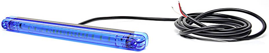 WAS Frontblitzer / Straßenräumer W134 1028 12 V, 24V über Bordnetz Schraubmontage, Aufbau Blau