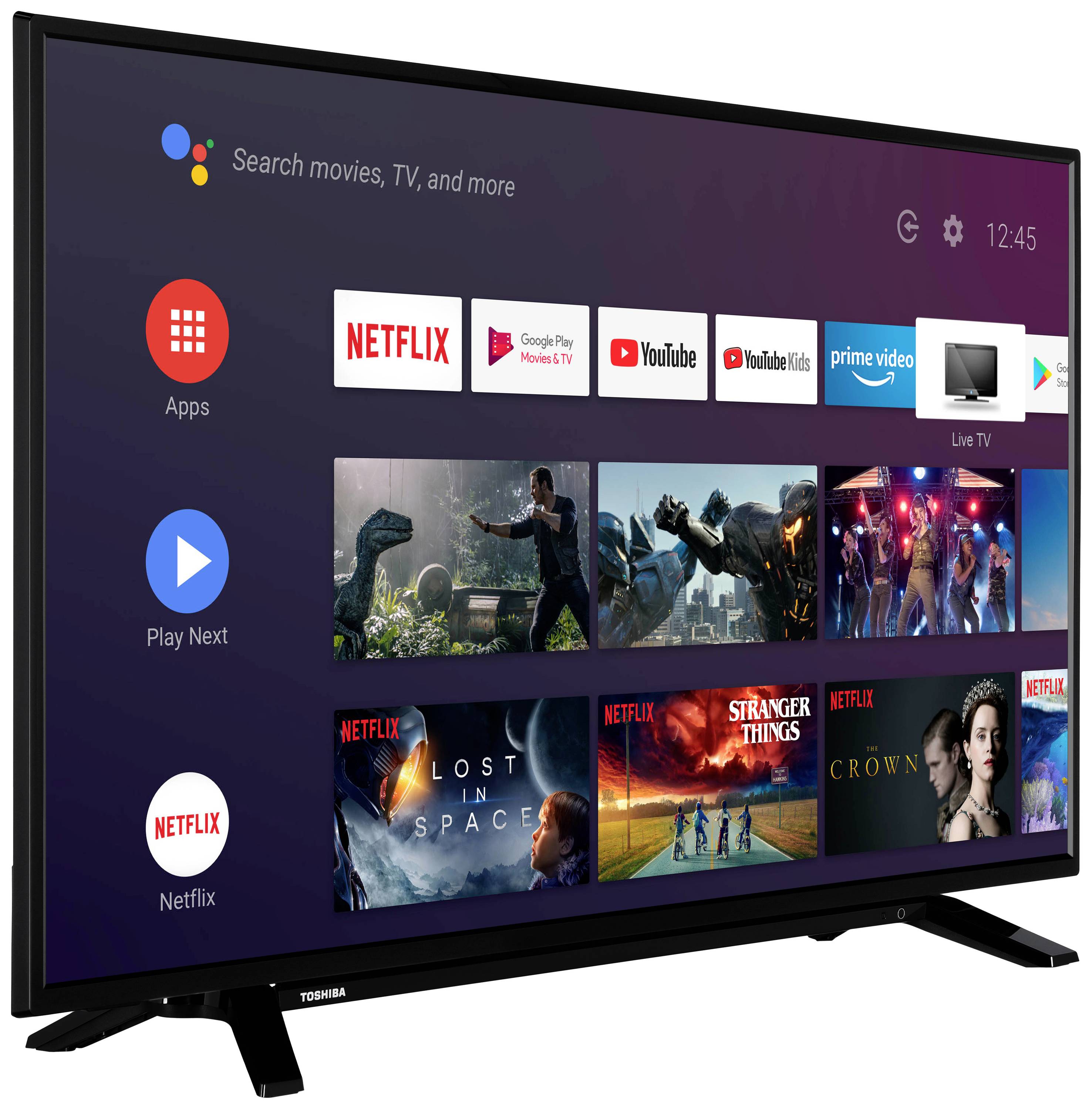 Toshiba 24WA2063DA LED-TV 60cm 24 Zoll EEK F (A - G) Smart TV, CI+, HD ready, WLAN Schwarz
