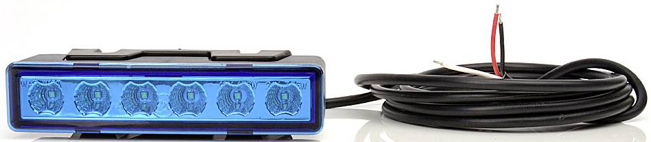 WAS Frontblitzer / Straßenräumer W117 899.1 12 V, 24V über Bordnetz Aufbau, Einbau, Schraubmontage Blau