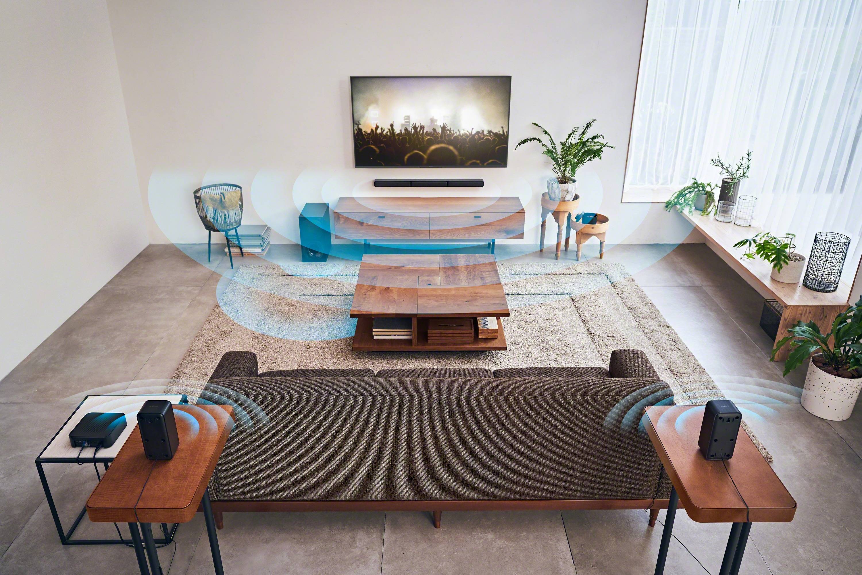 Sony HT-S40R Soundbar Schwarz inkl. kabelgebundenem Subwoofer, Bluetooth®, USB