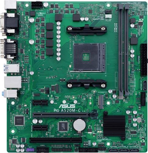 Asus PRO A520M-C/CSM Mainboard Sockel (PC) AMD AM4 Formfaktor (Details) Micro-ATX Mainboard-Chipsatz