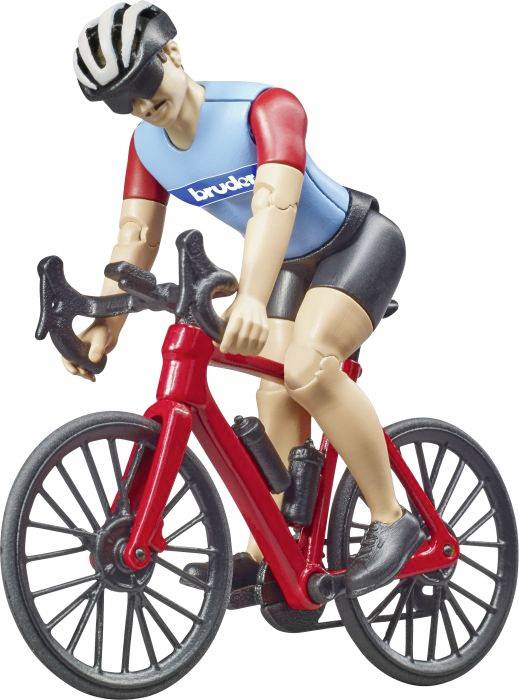 Bruder Fahrrad Modell Rennrad mit Radfahrer Fertigmodell Fahrrad Modell