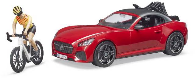 Bruder PKW Modell Mercedes Benz Roadster mit Rennrad Fertigmodell PKW Modell