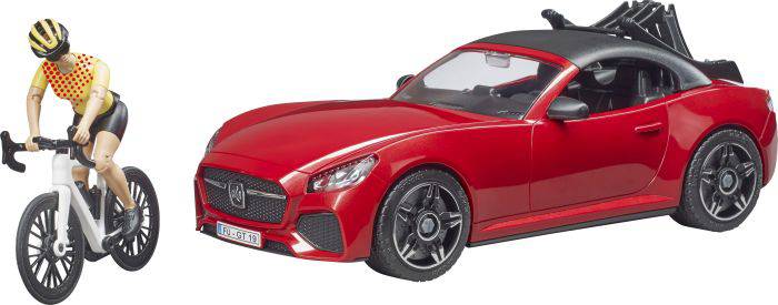Bruder PKW Modell Mercedes Benz Roadster mit Rennrad Fertigmodell PKW Modell