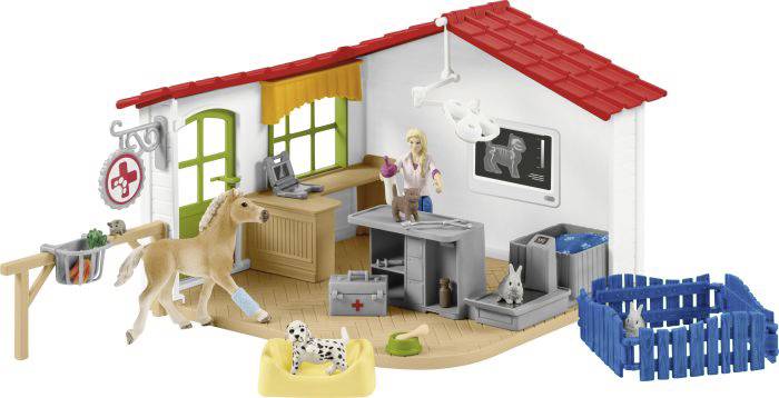 Schleich Farm World 42502 Tierarzt-Praxis mit Haustieren