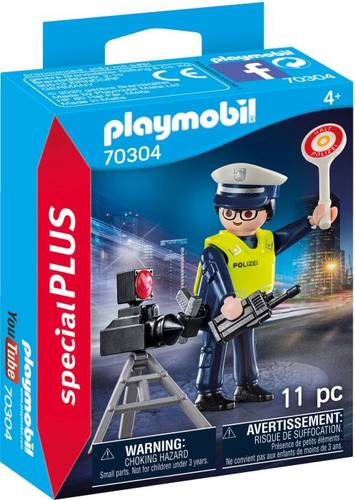 Polizist mit Radarfalle