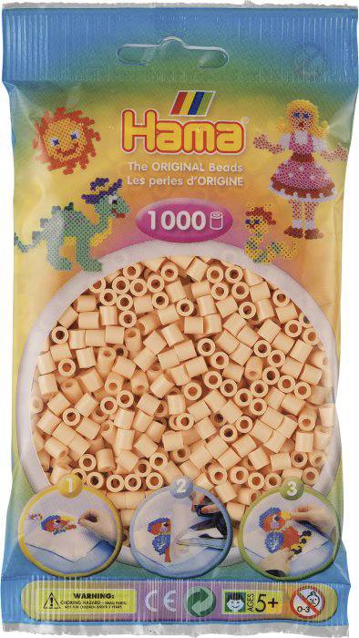 Hama® Beutel mit Perlen Helle Hautfarbe 1000 Stück 207-78