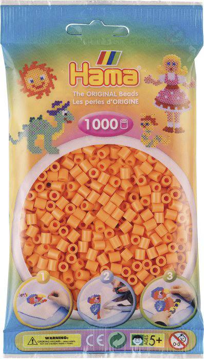 Hama® Beutel mit Perlen Apricot 1000 Stück 207-79