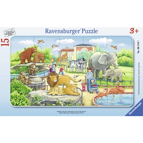 Ravensburger 06116 Rahmenpuzzle Ausflug in den Zoo 15 Teile 6116 Ravensburger 06116 Rahmenpuzzle Ausflug in den Zoo 15 Teile 6116