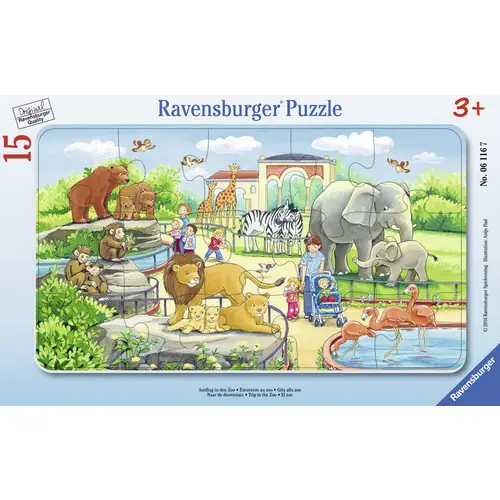 Ravensburger 06116 Rahmenpuzzle Ausflug in den Zoo 15 Teile 6116 Ravensburger 06116 Rahmenpuzzle Ausflug in den Zoo 15 Teile 6116