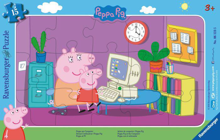 Ravensburger 06123 Puzzle: Peppa am Computer, 8-17 Teile 6123