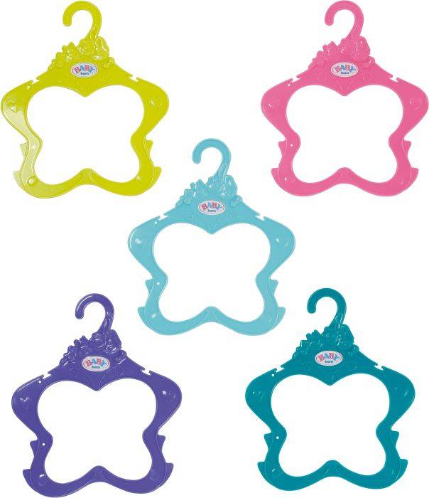 Vedes Zapf 831144 BABY born Kleiderbügel, 5er Pack 43cm 831144