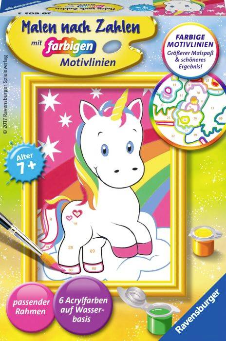 Ravensburger 29603 Malen nach Zahlen: Süßes Einhorn