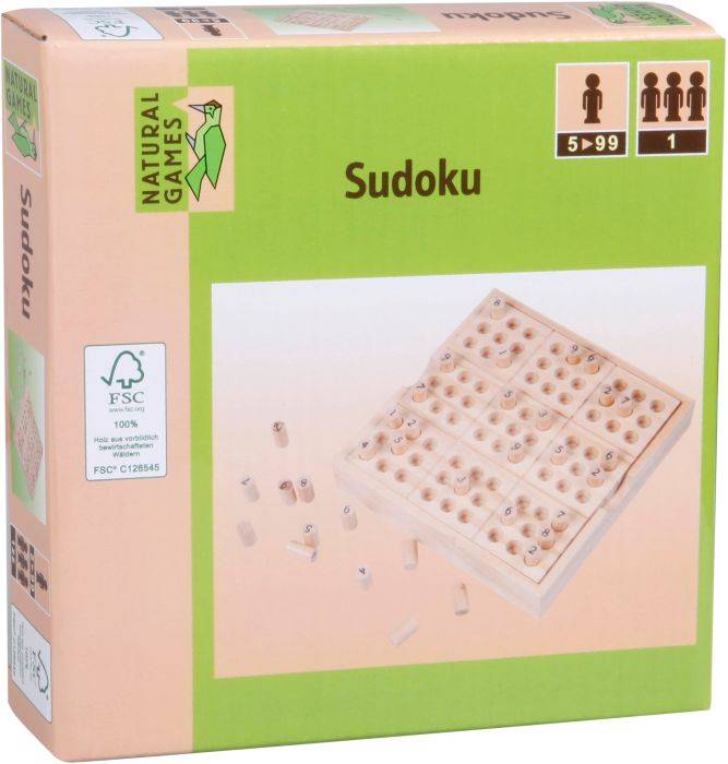 Vedes 61117075 Natural Games Sudoku 14x14x2,5cm