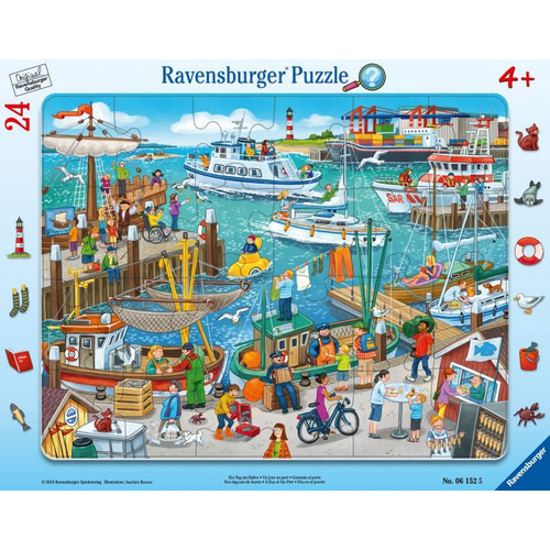 Ravensburger 06152 Puzzle: Ein Tag am Hafen 24 Teile 6152