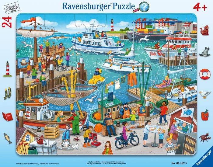 Ravensburger 06152 Puzzle: Ein Tag am Hafen 24 Teile 6152