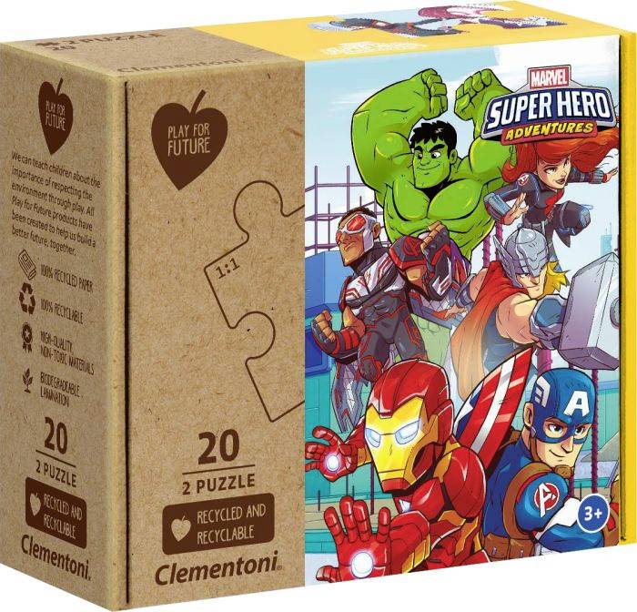 Clementoni Clementoni Puzzle Play for Future - Marvel Superhelden 2 x 20 Teile 24775