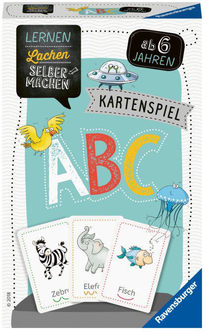Ravensburger Ravensburger 80347 Lernen Lachen Selbermachen: Kartenspiel ABC 80347 Anzahl Spieler (max.): 4