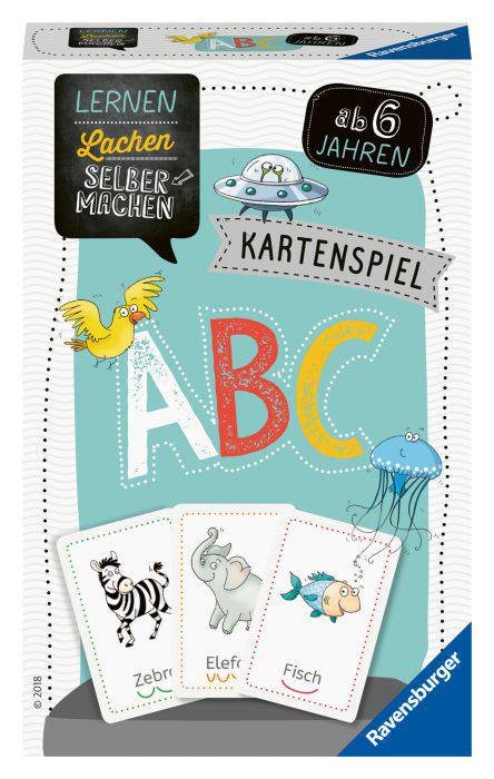 Ravensburger Ravensburger 80347 Lernen Lachen Selbermachen: Kartenspiel ABC 80347 Anzahl Spieler (max.): 4