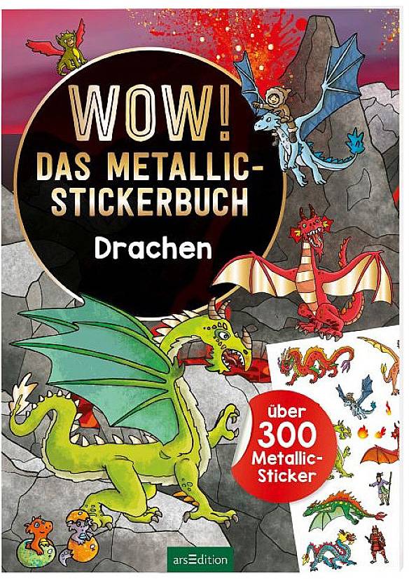 Vedes Wow! Das Metallic-Stickerbuch - Drache 133699