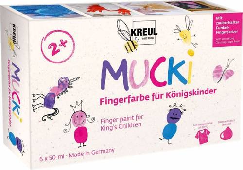 MUCKI Fingerfarbe für Königskinder 6er Set 50ml 23051