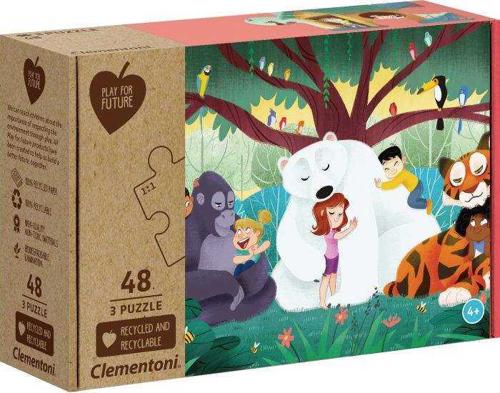 Clementoni Clementoni Puzzle Play for Future - Fantasyland 3 x 48 Teile 25253