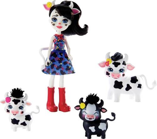 Mattel GJX44 Enchantimals Cambrie Cow, Ricotta & Familie GJX44