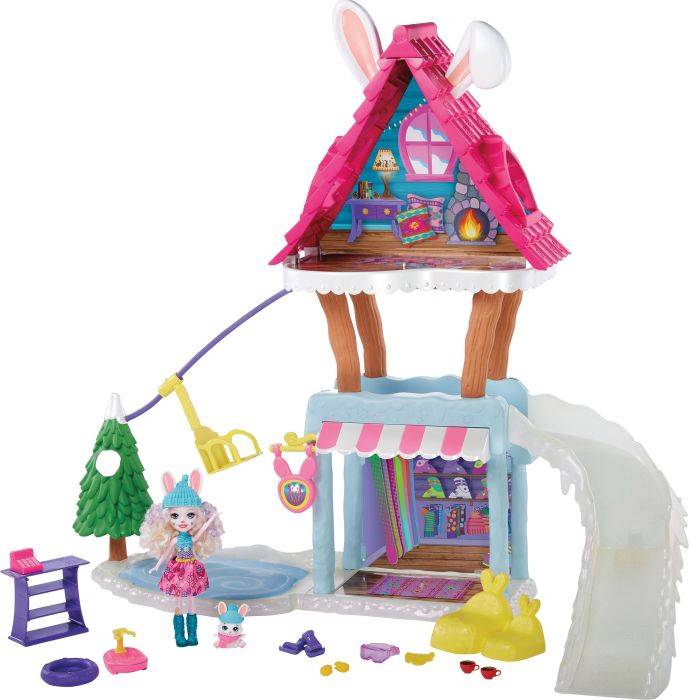 Mattel Mattel GJX50 Enchantimals Hasen-Skihütte mit Bevy Bunny & Jump GJX50