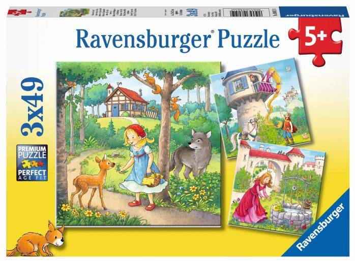 Ravensburger Ravensburger 08051 Puzzle: Rapunzel, Rotkäppchen & Froschkönig, 3x49 Teile 8051