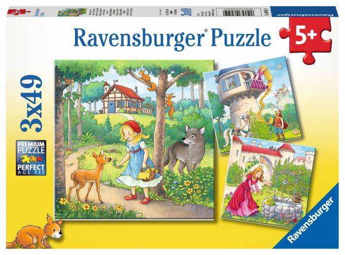 Ravensburger Ravensburger 08051 Puzzle: Rapunzel, Rotkäppchen & Froschkönig, 3x49 Teile 8051
