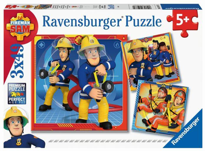 Ravensburger Ravensburger 05077 Puzzle Unser Held Sam 3 x 49 Teile 5077