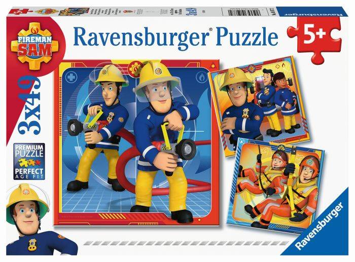 Ravensburger Ravensburger 05077 Puzzle Unser Held Sam 3 x 49 Teile 5077