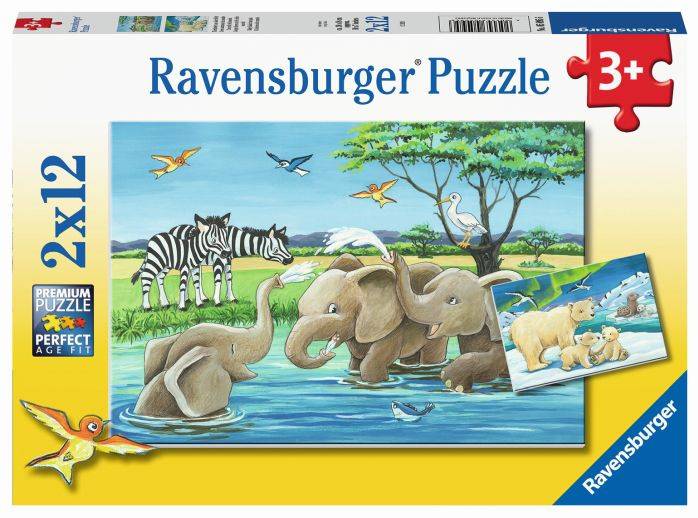 Ravensburger Ravensburger 05095 Puzzle Tierkinder aus aller Welt 24 Teile 5095