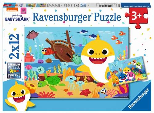 Ravensburger 05123 Puzzle Der kleine Baby Hai 2x12 Teile 5123