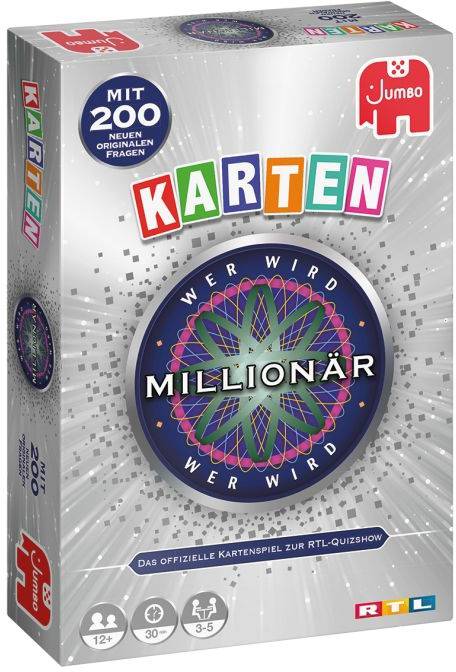 Jumbo Wer wird Millionär Kartenspiel 19777 Anzahl Spieler (max.): 5