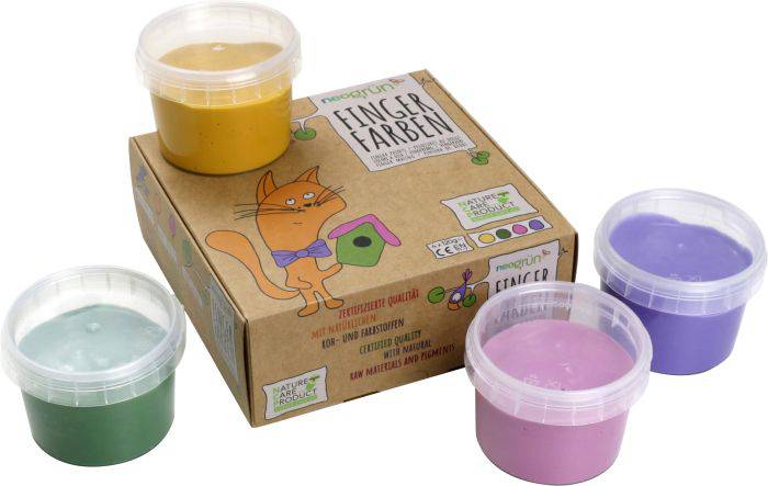 Vedes neogrün Fingerfarben 4er Set Luka 50101
