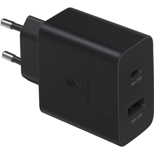 Samsung 35W Power Adapter Duo TA220N USB Ladegerät 35 W 1x USB-A, 1x USB-C® Adaptive Fast Charge, USB PD, USB PD 3.0, QC 2.0 Schwarz ohne Kabel, Sc Samsung 35W Power Adapter Duo TA220N USB Ladegerät 35 W 1x USB-A, 1x USB-C® Adaptive Fast Charge, USB PD, USB PD 3.0, QC 2.0 Schwarz ohne Kabel, Sc
