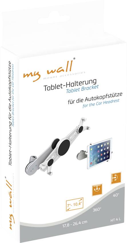 My Wall HT 4 L Tablet Kopfstützenhalterung Universal 17,8 cm (7") - 26,4 cm (10,4")