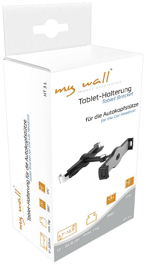 My Wall HT 3 L Tablet Kopfstützenhalterung Universal 11,9 cm (4,7") - 32 cm (12,6")