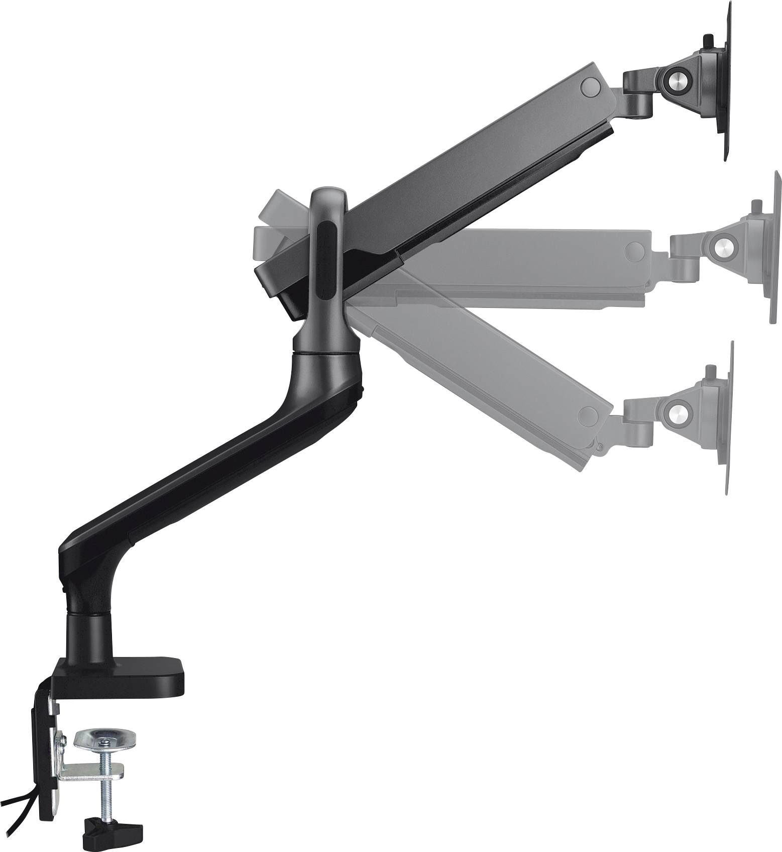 My Wall HL 22-1L 1fach Monitor-Tischhalterung 43,2cm (17") - 81,3cm (32") Schwarz Neigbar, Drehbar