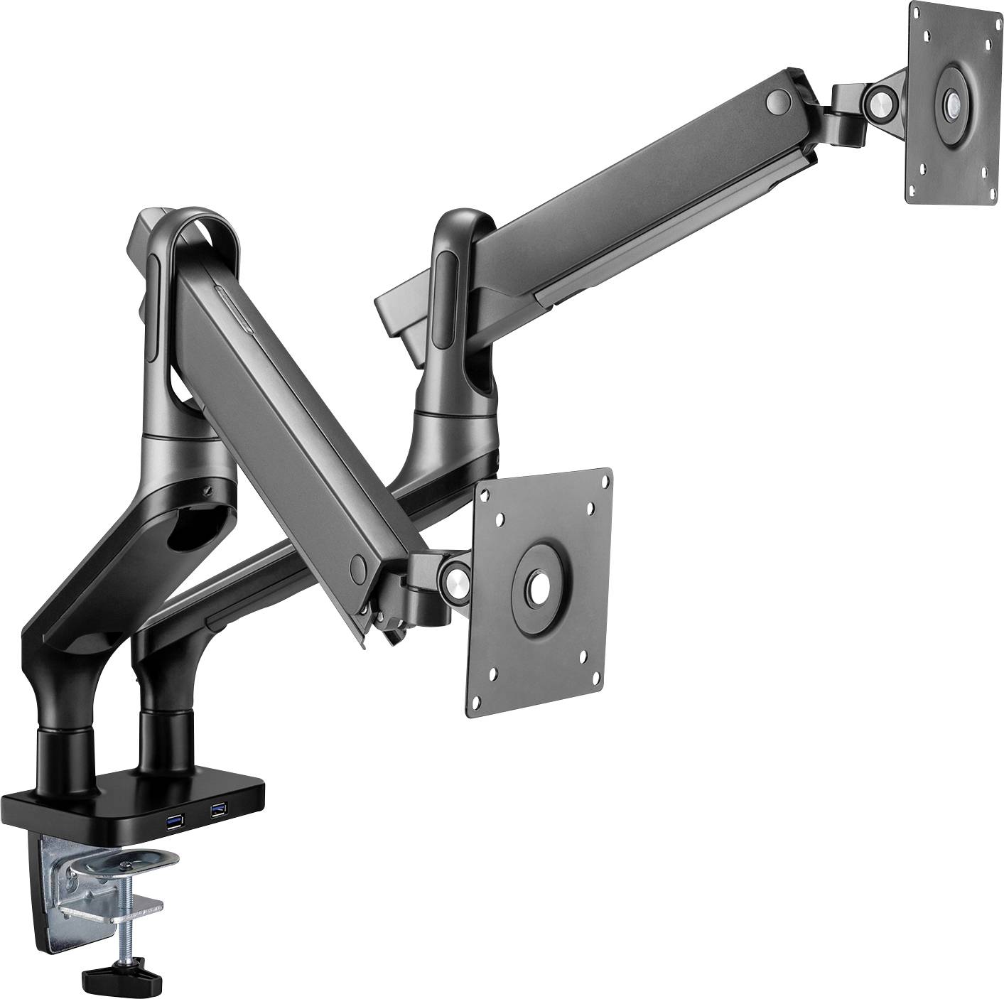 My Wall HL 22-2L 1fach Monitor-Tischhalterung 43,2cm (17") - 81,3cm (32") Schwarz Neigbar, Drehbar