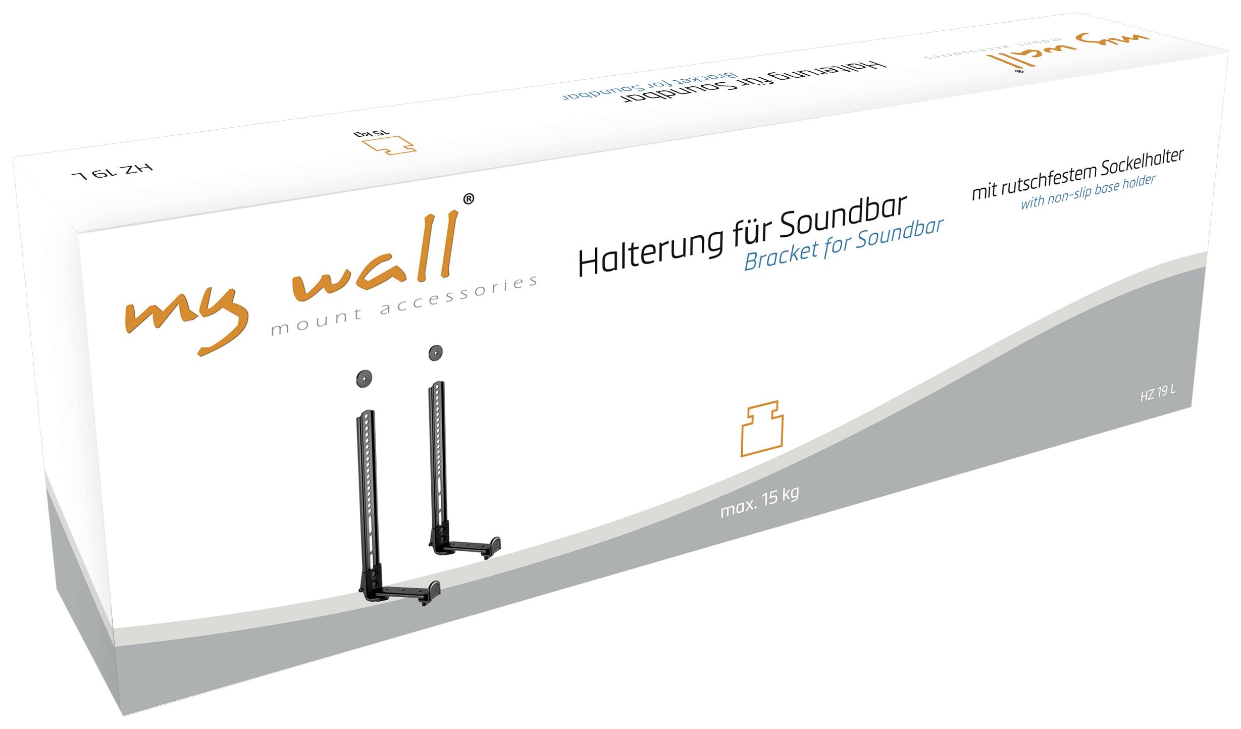 My Wall HZ 19 L Soundbar-Halterung Schwenkbar Schwarz 2 St.