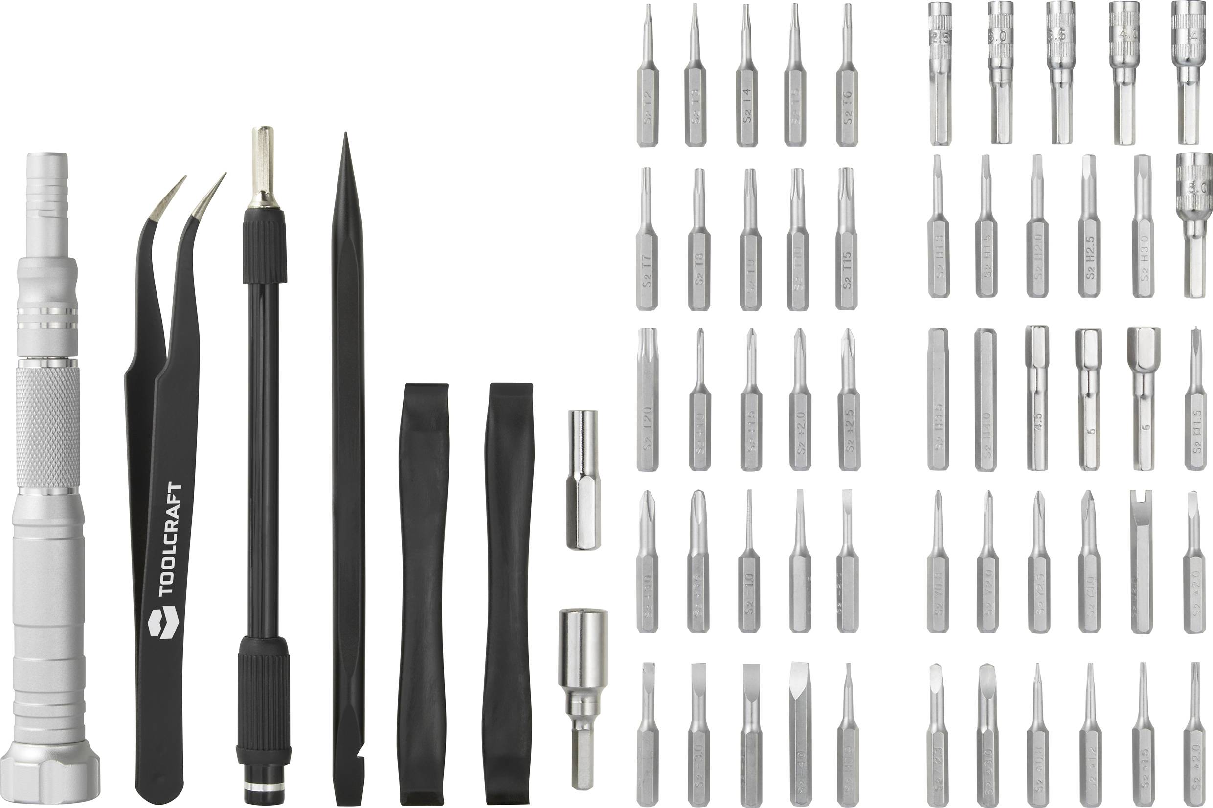 TOOLCRAFT Werkstatt, Elektronik- u. Feinmechanik Bit-Schraubendreher 62teilig