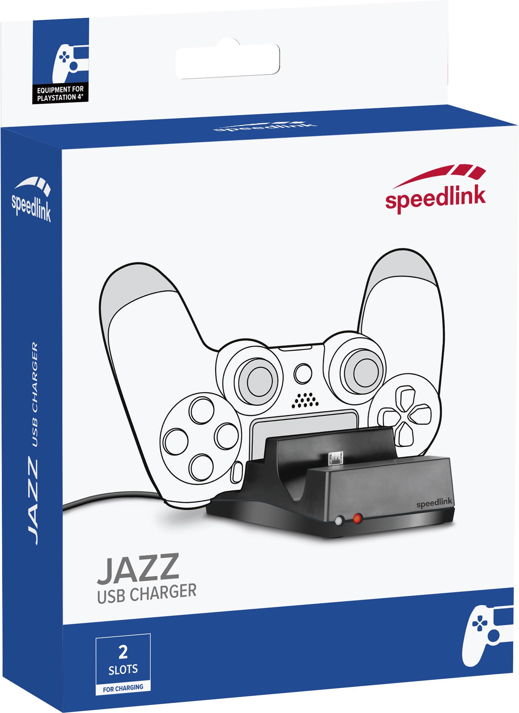 SpeedLink JAZZ USB Charger Controller-Ladestation PS4, PS4 Slim, PS4 Pro